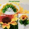 Artificial Sunflowers Silk Flower 6 Bundles Outdoor UV Resistant Fake Wildflowers Spring Decoration Faux Greenery Shrubs Plants for Home Indoor Outside Garden Vase Wedding Decor(Sunflower)